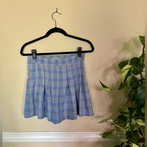 ILLA ILLA Plaid Blue Skirt - Size Small